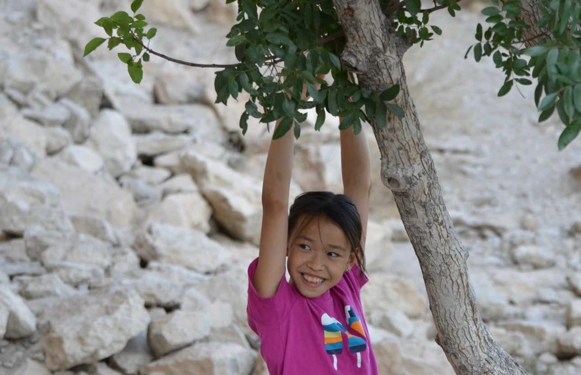 Veronica had her first climbing lesson when she was five and instantly fell in love with the sport. Photo: Handout