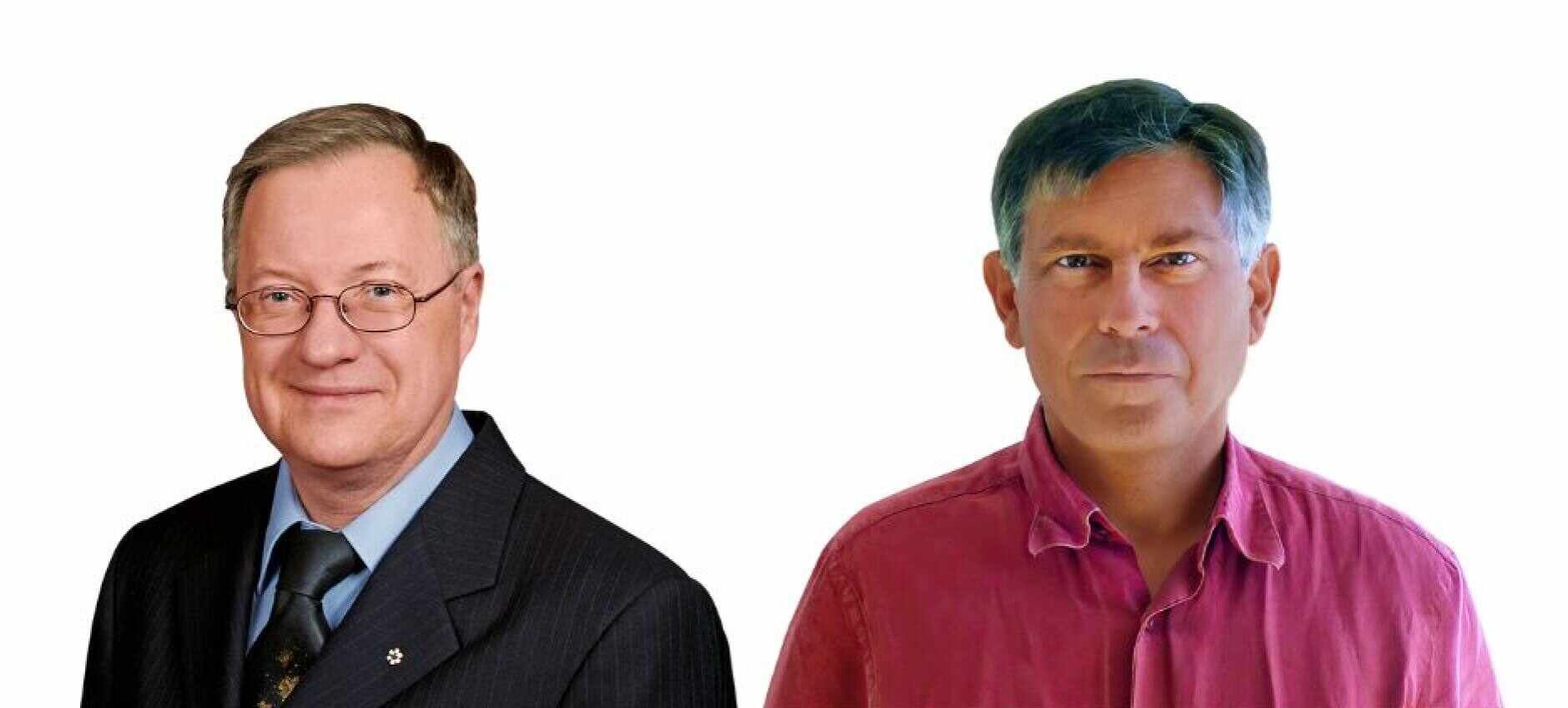 From left: Professor John Richard Bond and Professor George Efstathiou. Photo: Handout