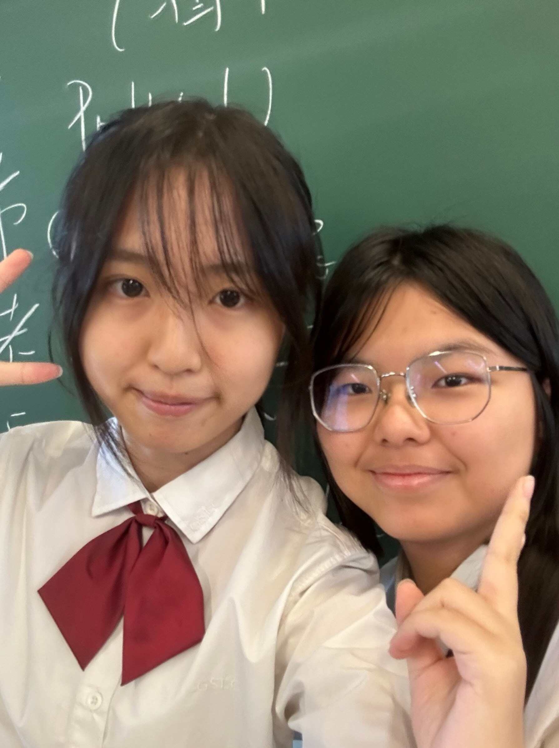 Vani Sze and Celia Huang are students at Gertrude Simon Lutheran College. Photo: Handout