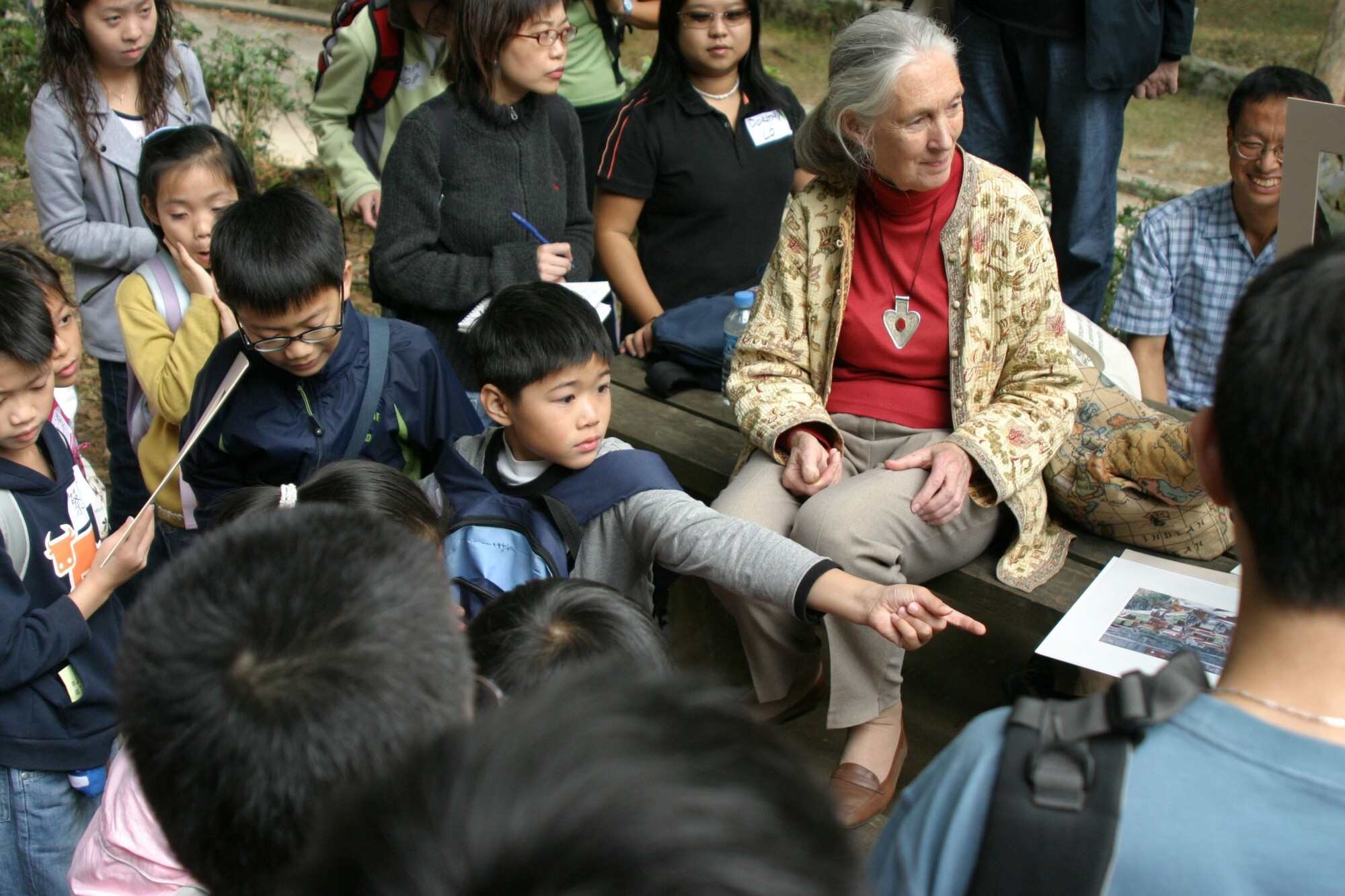 Dr Jane Goodall, a UN Messenger of Peace and environmentalist, gives a talk at the University of Hong Kong. Photo: SCMP