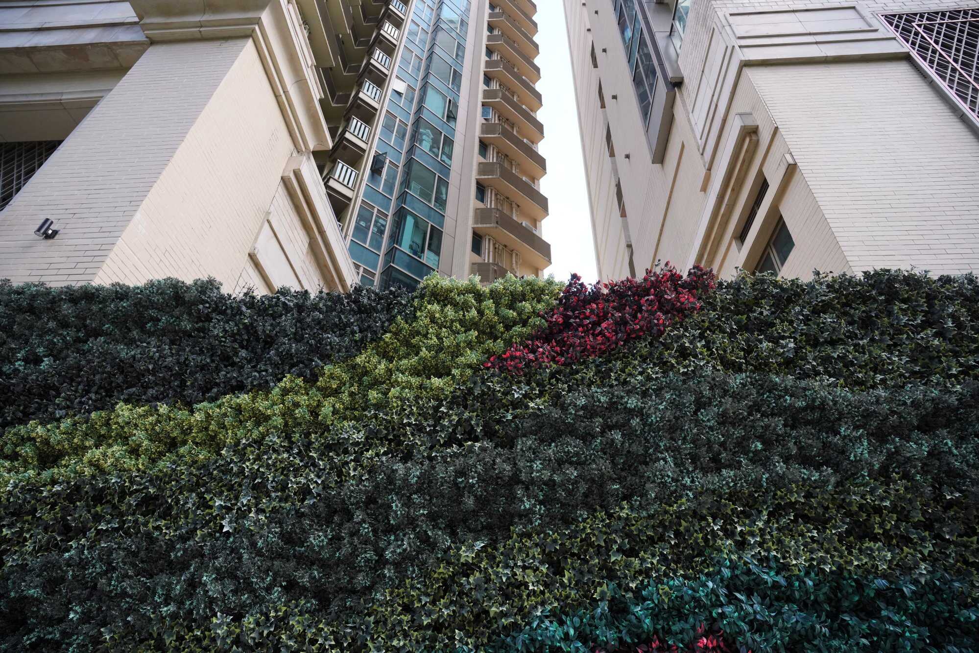 Hong Kong’s private developments should incorporate greenery, but some have very few plants or, as shown here in Tseung Kwan O, use plastic greenery instead. Photo: May Tse