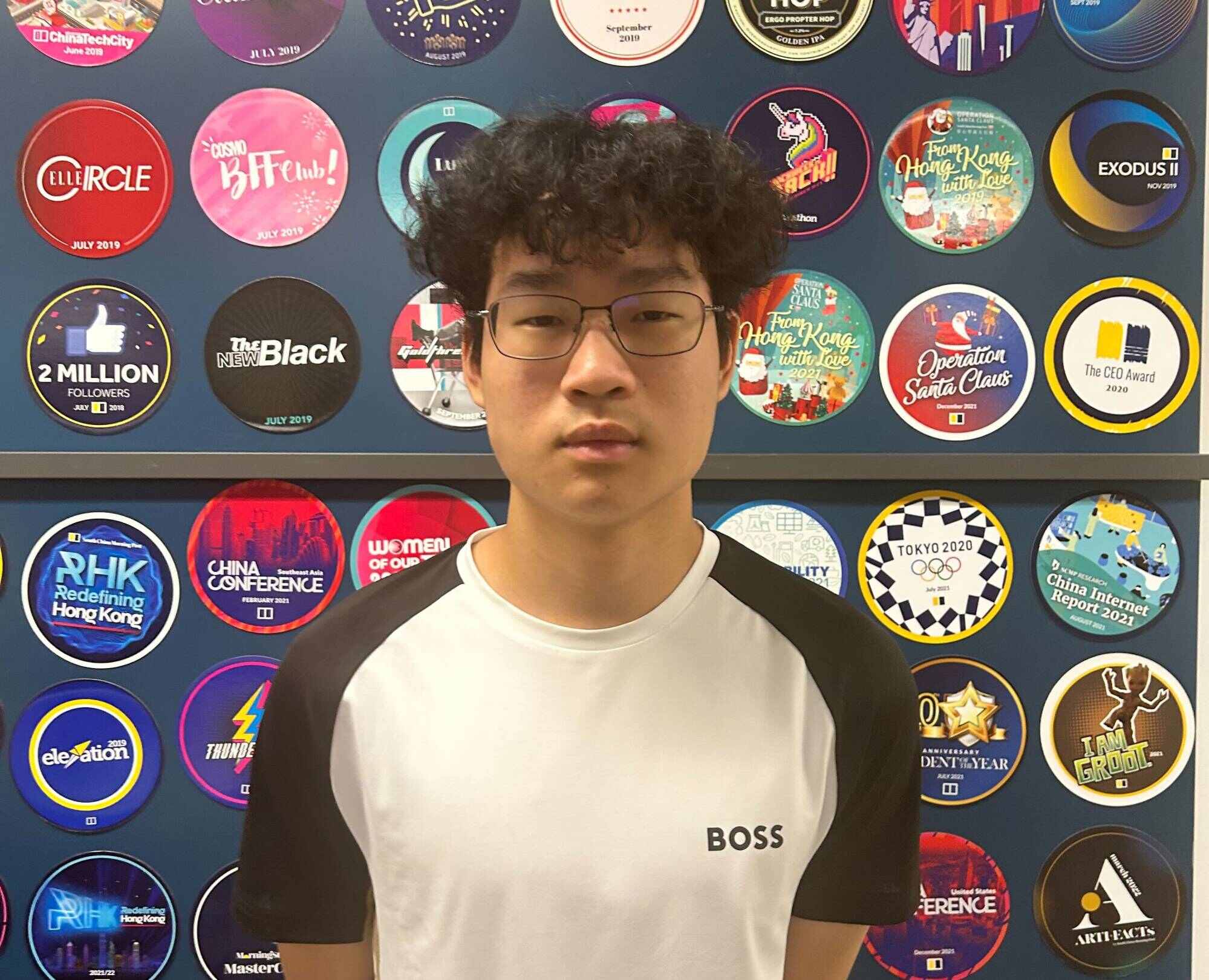 Nicholas Gao attends the Chinese International School. Photo: Handout