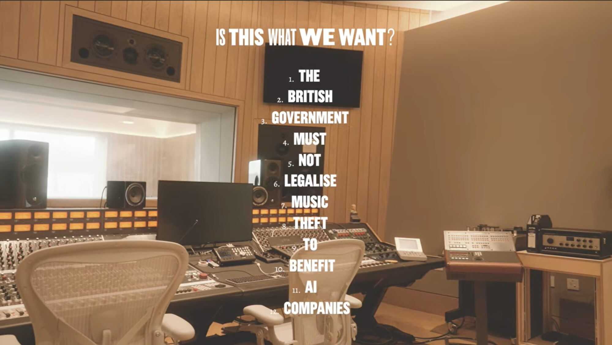 A screenshot of a silent album protesting the UK government’s proposed changes to copyright law. Photo: YouTube/Is This What We Want?