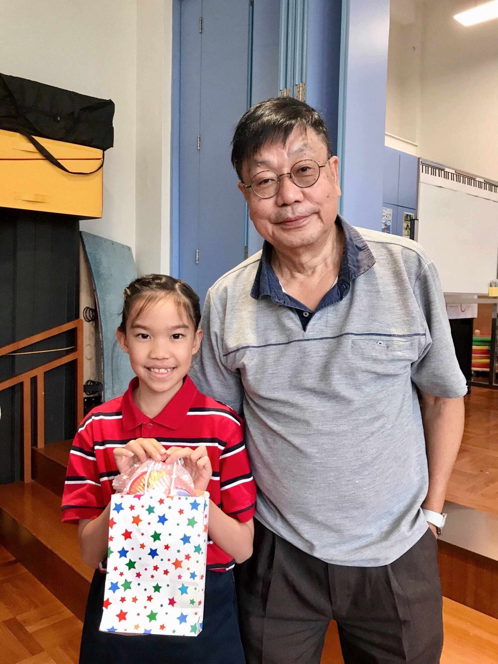 Valerie Yip shared that their school’s Grandparents Day made her grandfather feel valued and cherished. Photo: Handout