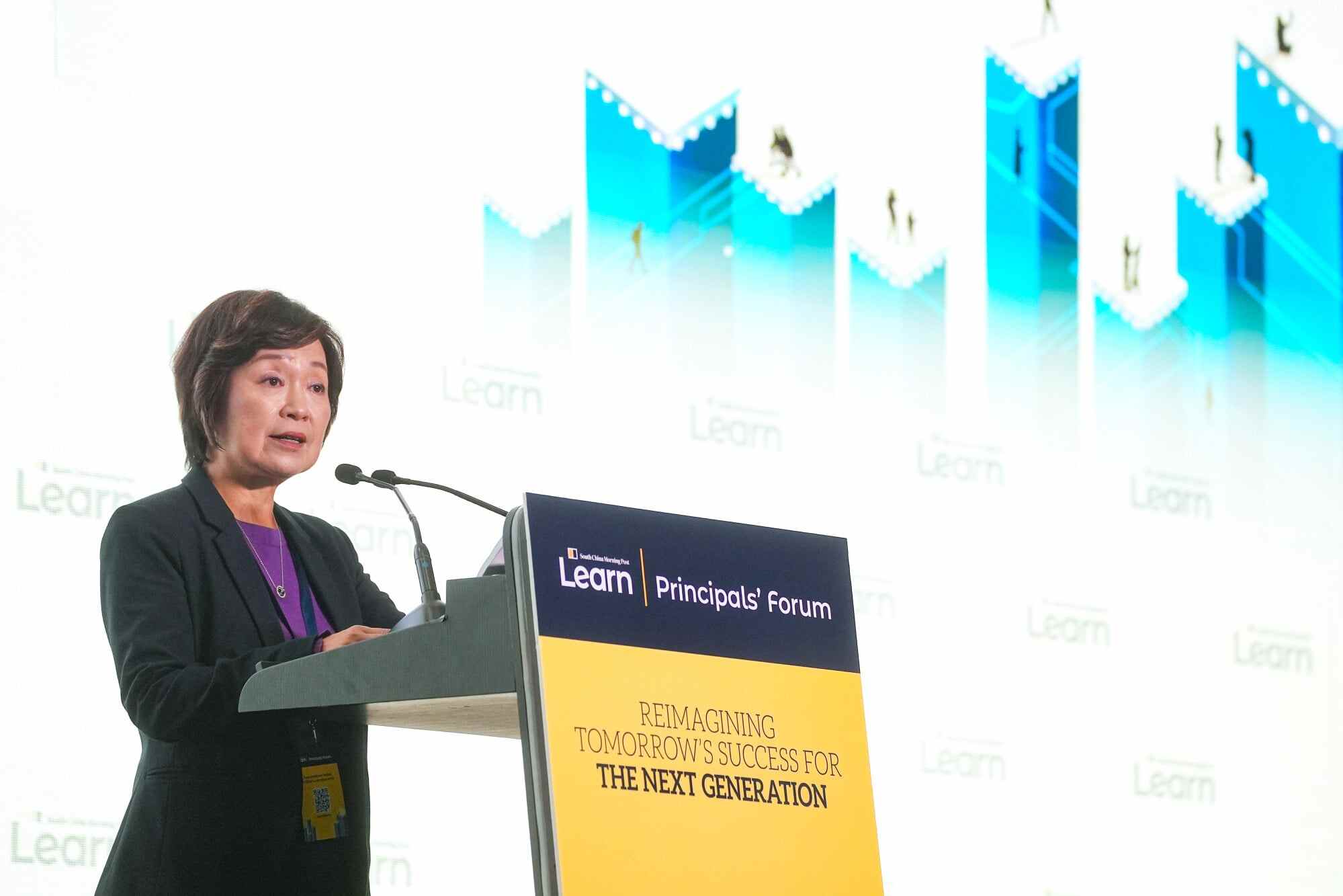 Secretary for Education Christine Choi Yuk-lin delivered the keynote address at this year’s Principals’ Forum. Photo: Elson Li