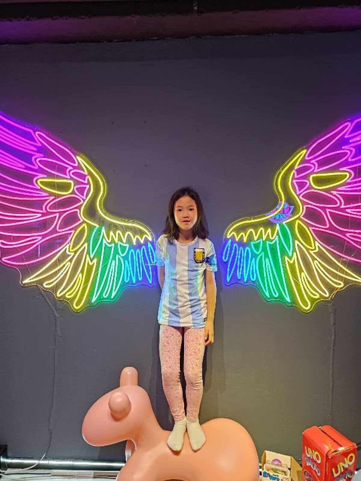 Kyna Low, from Kowloon Tong School (Primary Section), wants to be like Lionel Messi one day. Photo: Handout