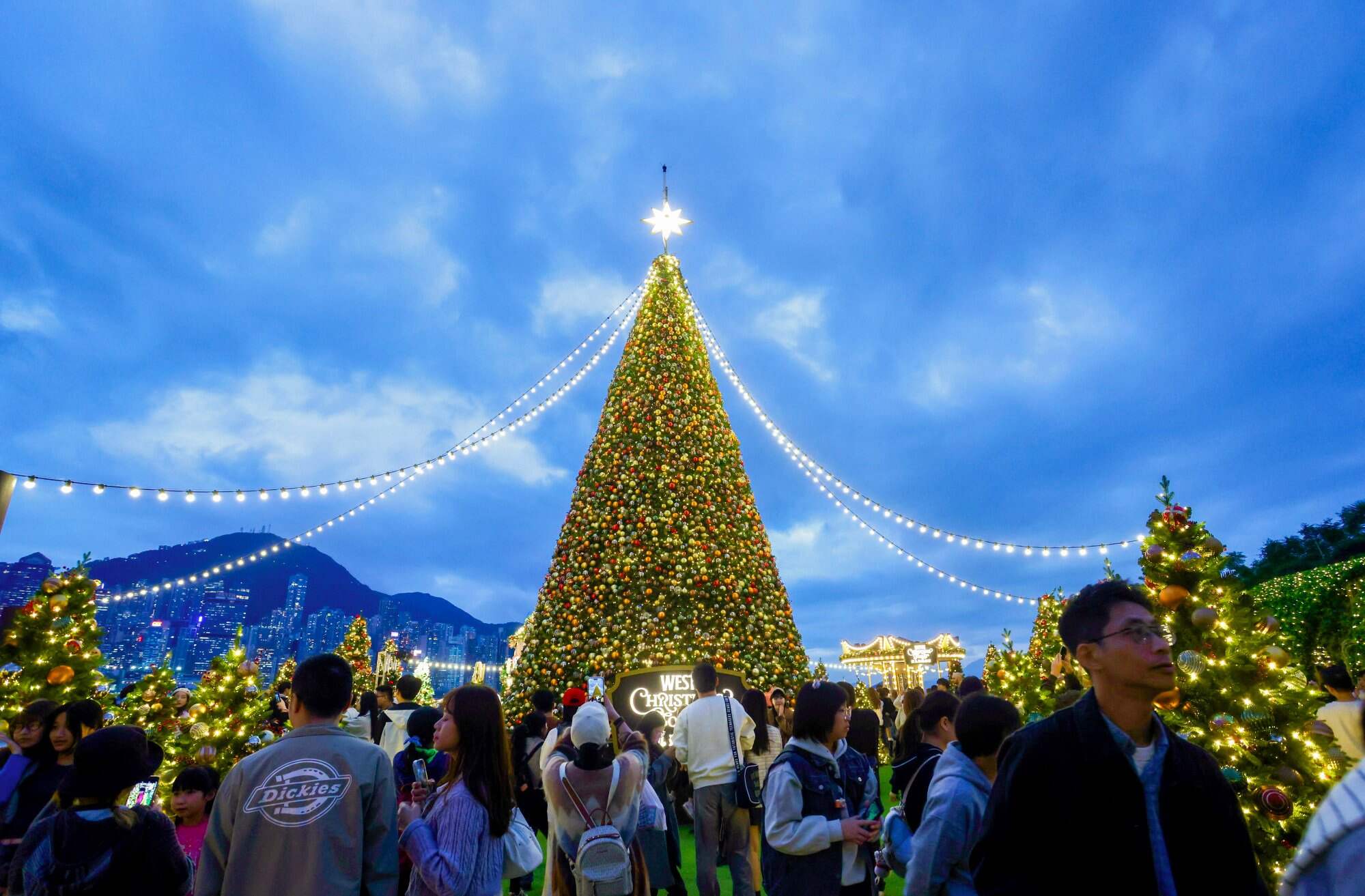 This stunning 12-metre tree is a centrepiece not to be missed at the WestK Christmas Forest in WestK Christmas Town. Photo: Jonathan Wong