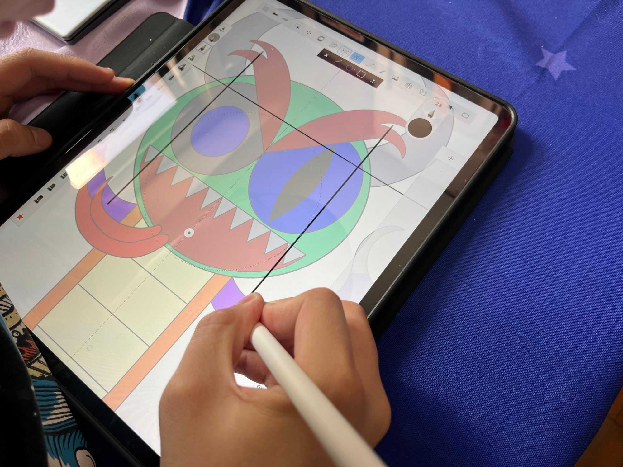 Justin Tan uses an iPad to create his digital illustrations. Photo: Handout