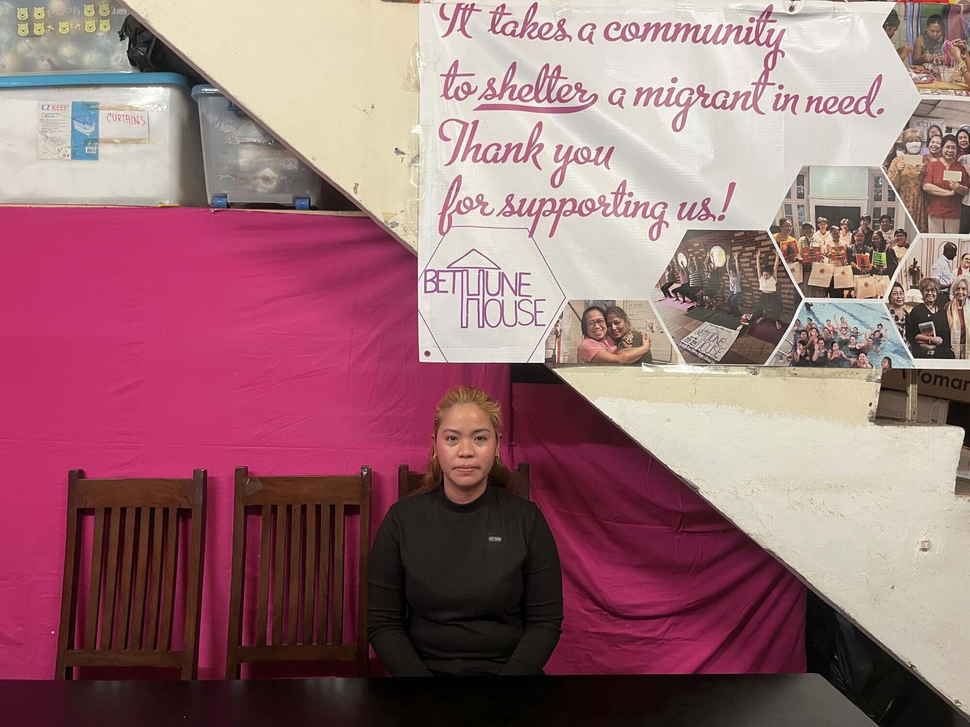 Filipino domestic worker Vame Mariz Wayas Verador is staying at Bethune House’s shelter after being laid off from her job. Photo: Kelly Fung