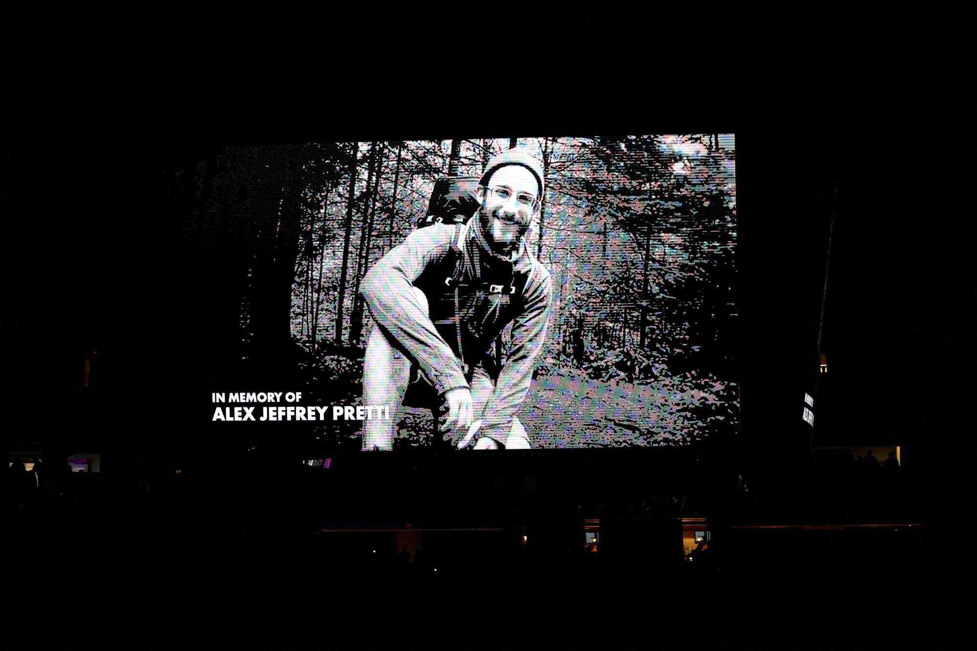 A moment of silence is held for Alex Jeffrey Pretti prior to the start of an NBA game between the Golden State Warriors and Minnesota Timberwolves at Target Centre on January 25, 2026, in Minneapolis. Photo: AFP