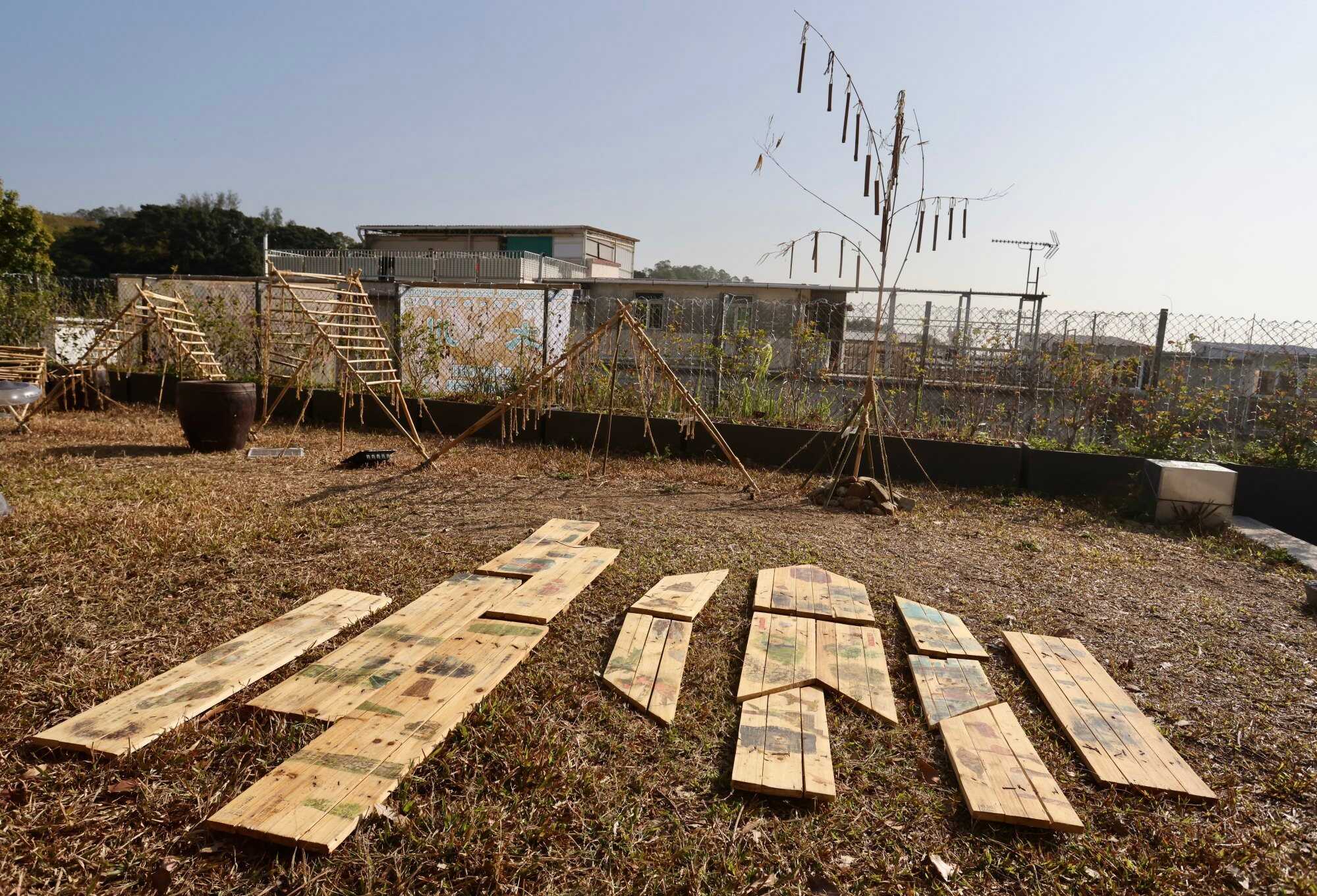 Benjamin Hao’s artwork shows the adaptiveness of people living in Chuen Lung. Photo: Jonathan Wong
