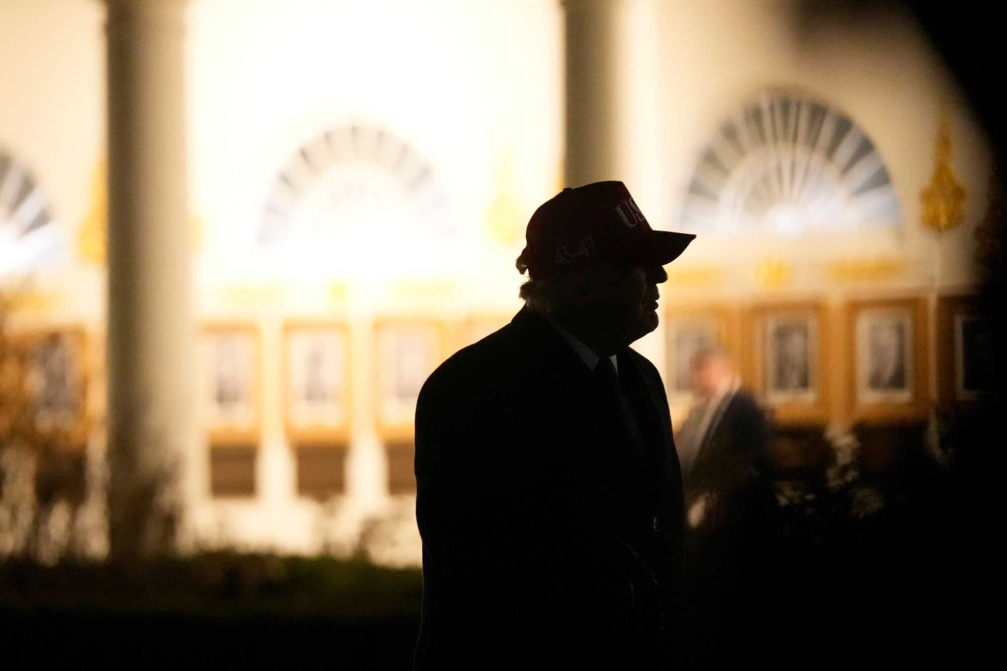 US President Donald Trump in the White House Rose Garden after stepping off Marine One helicopter on Sunday, March 1, 2026, in Washington. Photo: AP