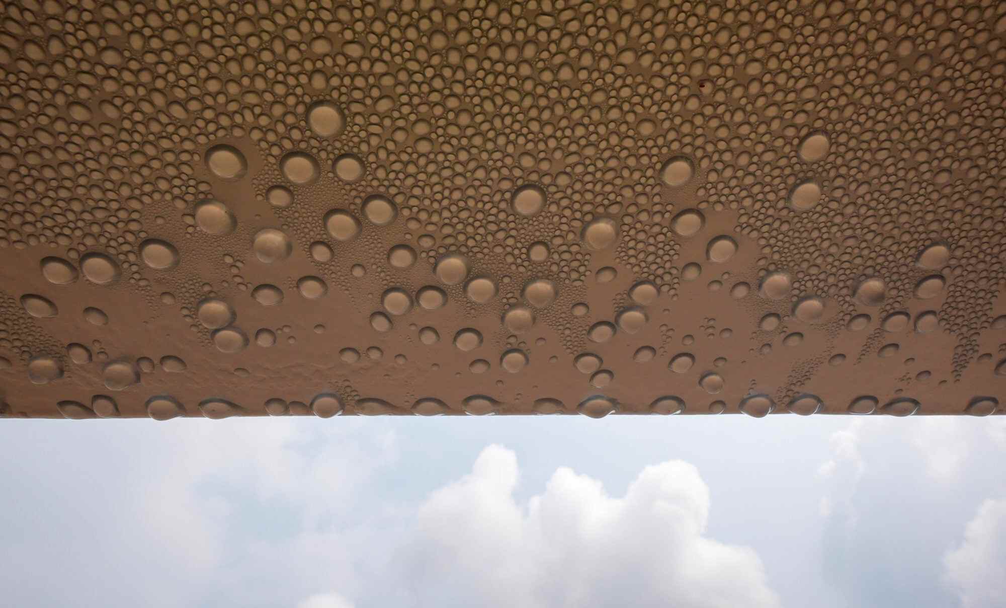 Moisture forms under a bridge in Tseung Kwan O waterfront park. The moist, hot weather can trigger skin conditions and fungal infections, Dr Sunny Luk said. Photo: Eugene Lee