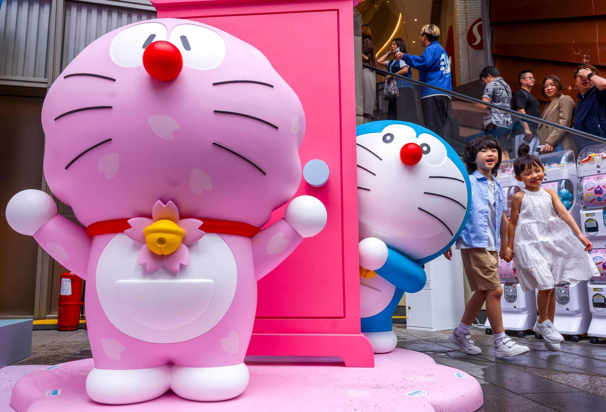 In the pink with Doraemon at Hysan Place in Causeway Bay. Photo: Dickson Lee