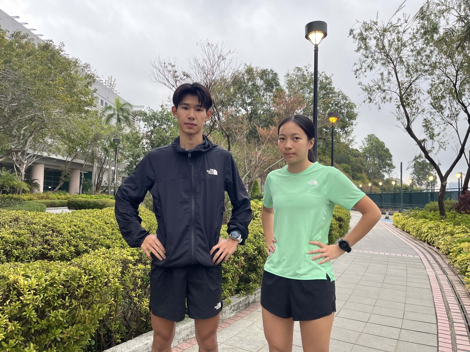Among the student athletes under Stone Tsang’s mentorship are Ken Zeng (left) and Luciola Yiu. Photo: Handout