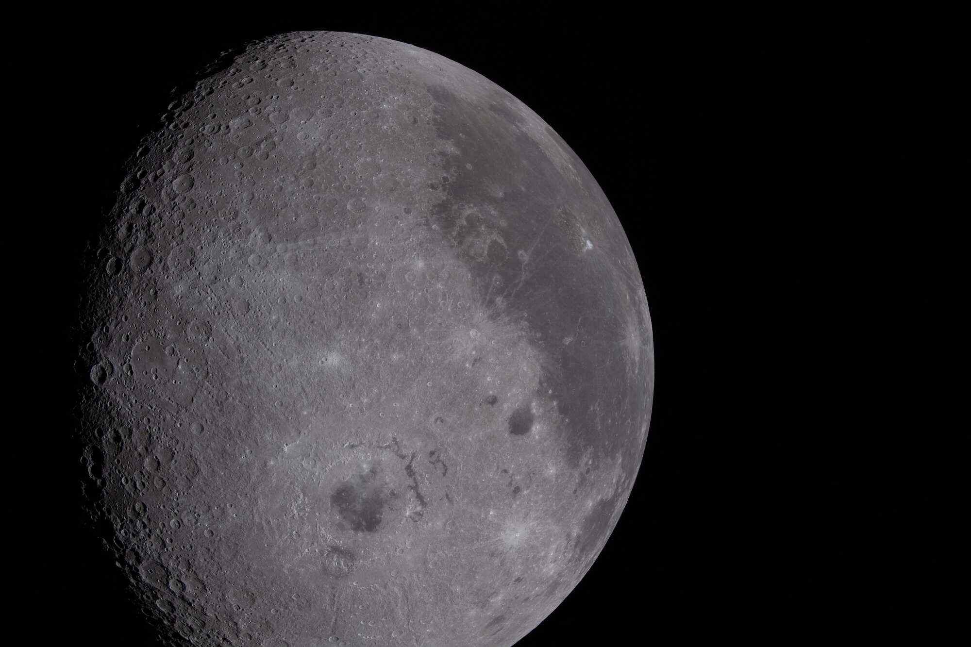 This picture released on April 8, 2026, by Nasa shows a view of the moon as seen from the Orion spacecraft on April 6, 2026. Photo: AFP / Handout