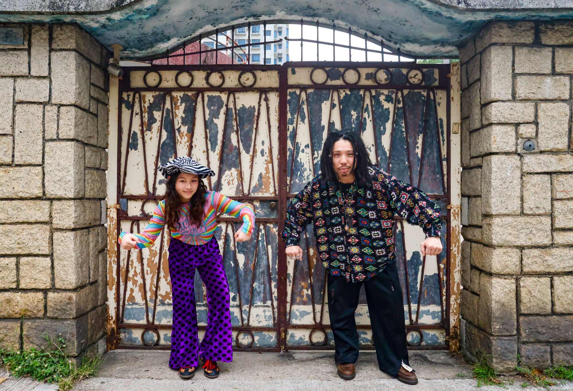Gaga with her dad, Gucci Khu in Tai Po. Photo: Jonathan Wong