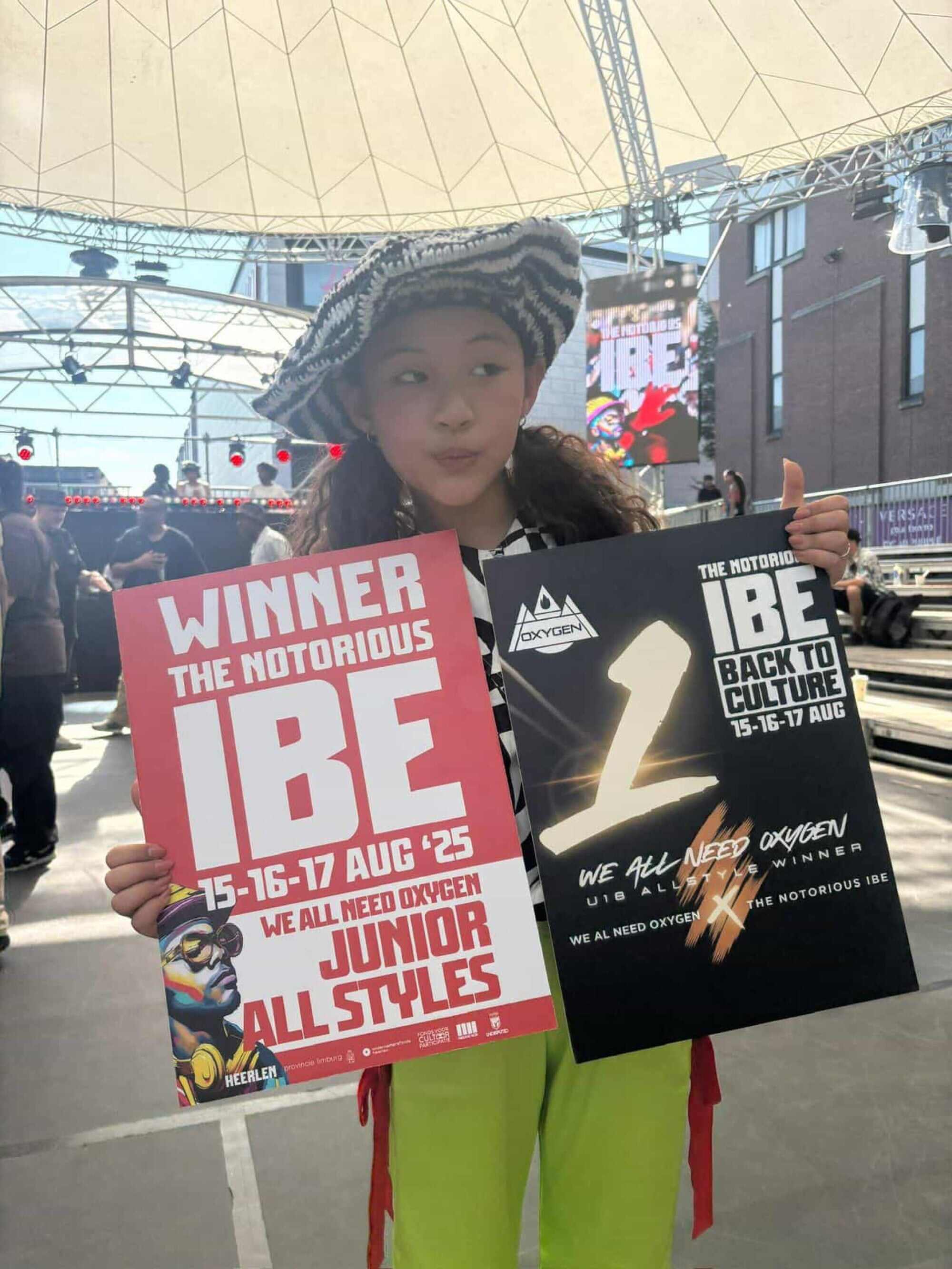 Gaga won the under-18 “all style” battle at the Notorious IBE 2025 in Amsterdam. Photo: Handout