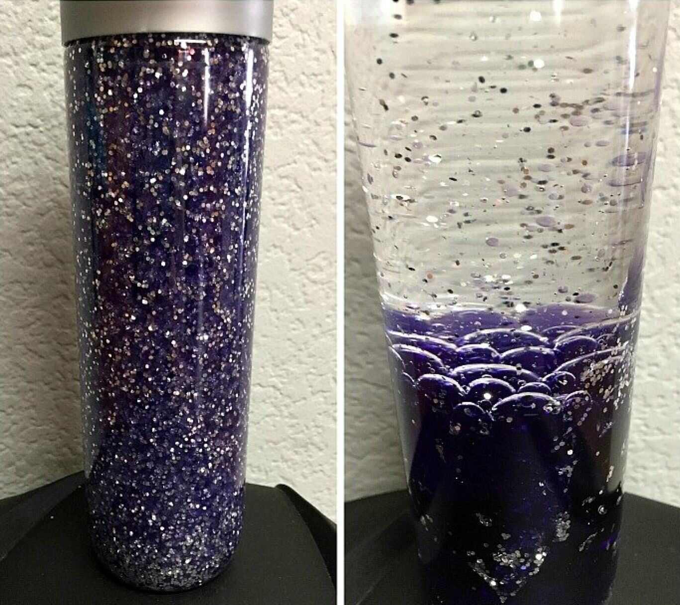 Watch the glitter settle and feel your emotions calm down. Photo: Capturing Parenthood