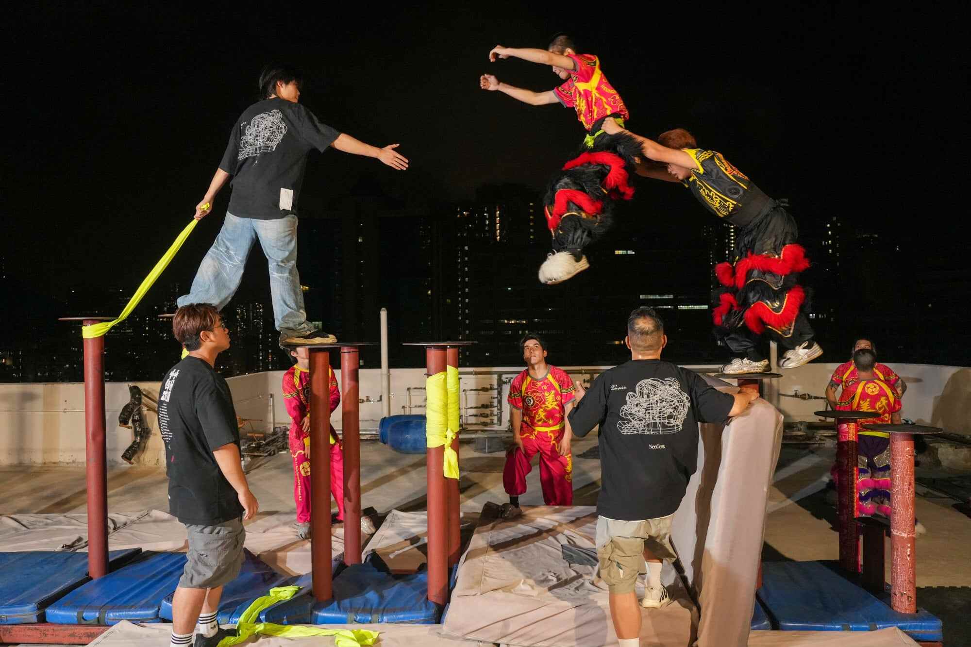 A team training session on a rooftop in Kwai Chung. Photo: Sun Yeung