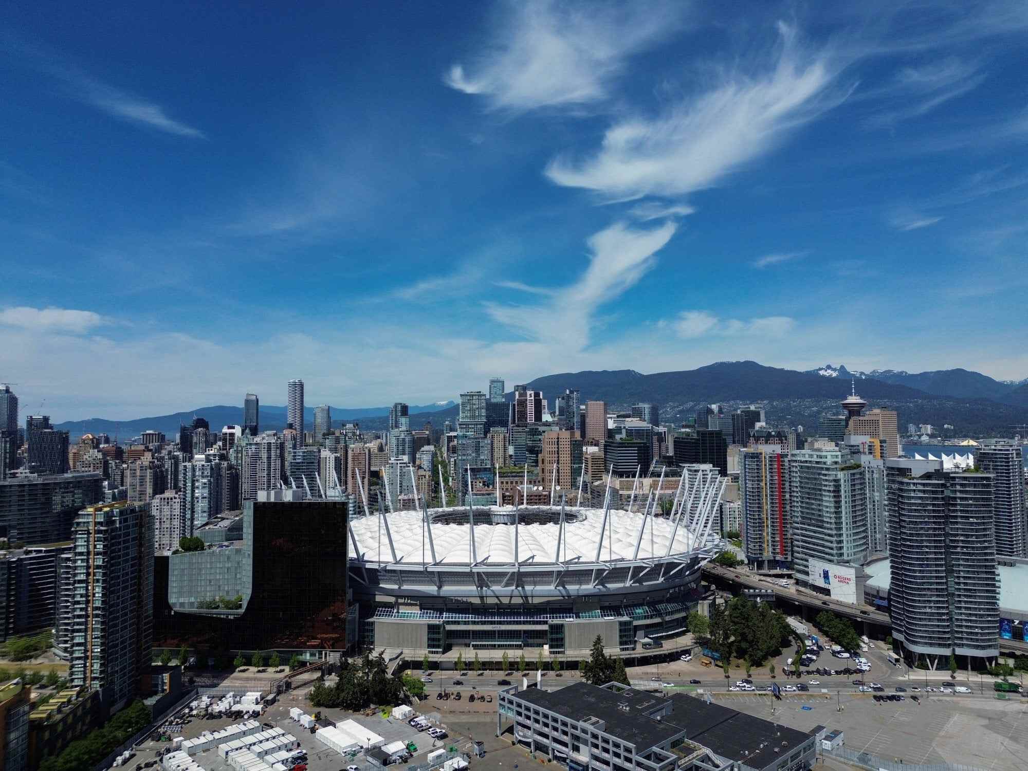 A drone view of BC Place stadium in Vancouver, British Columbia, Canada. Photo: Reuters