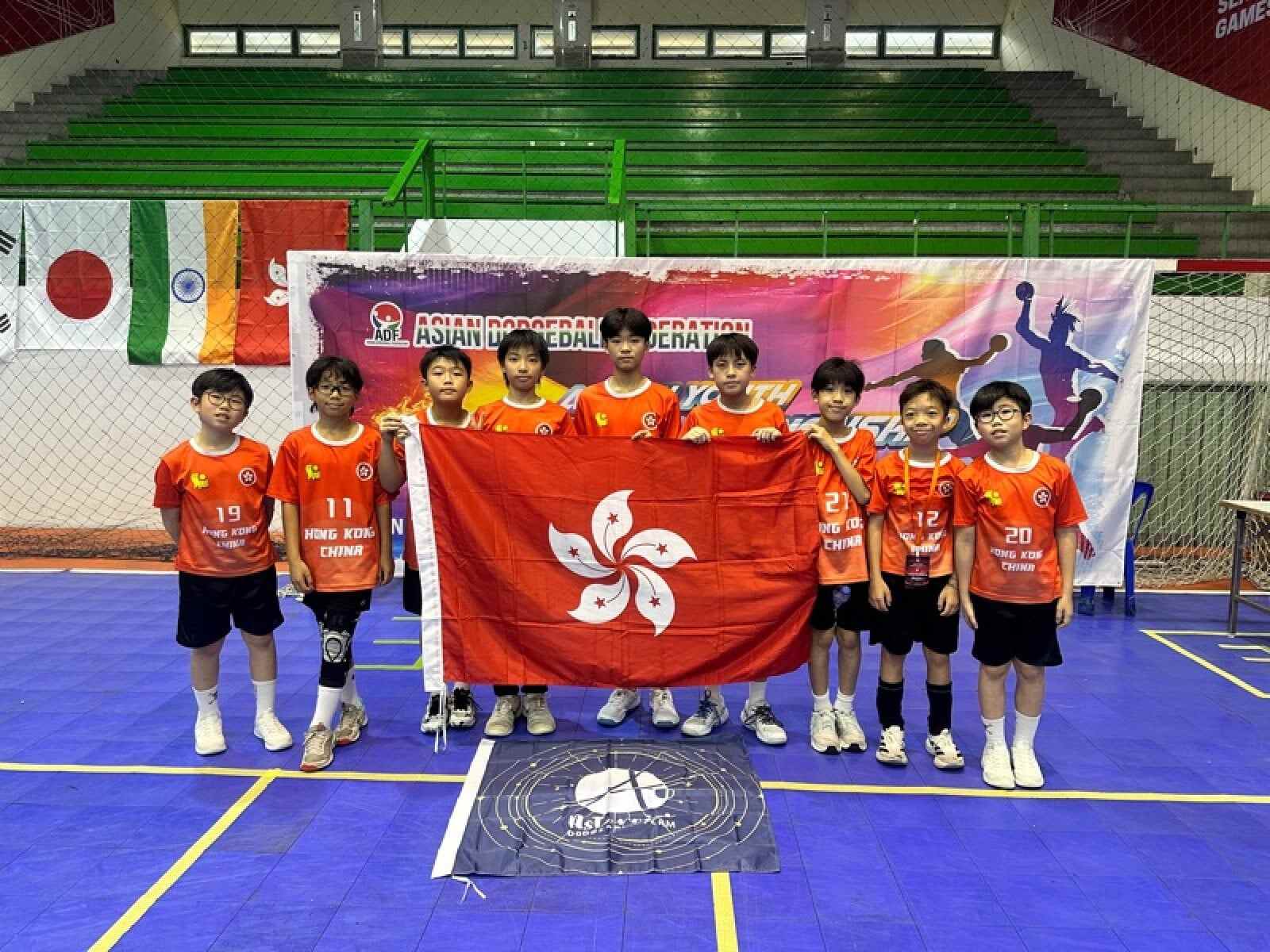 Thyler and Skyler Ng represented Hong Kong at a dodgeball championship in Bangkok. Photo: Handouy