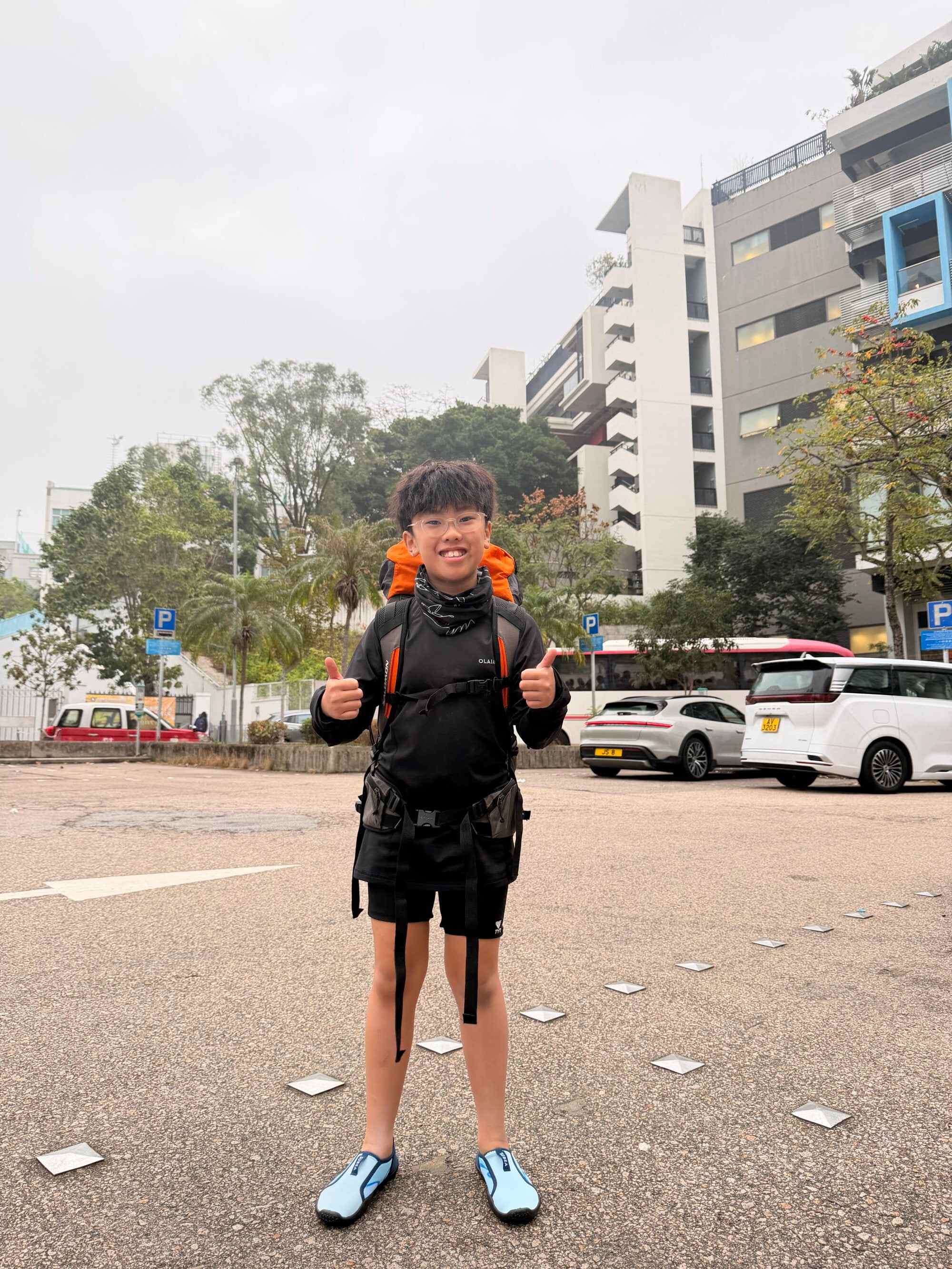 Malcolm Mok had an eventful school camping trip with his class at the beach. Photo: Handout