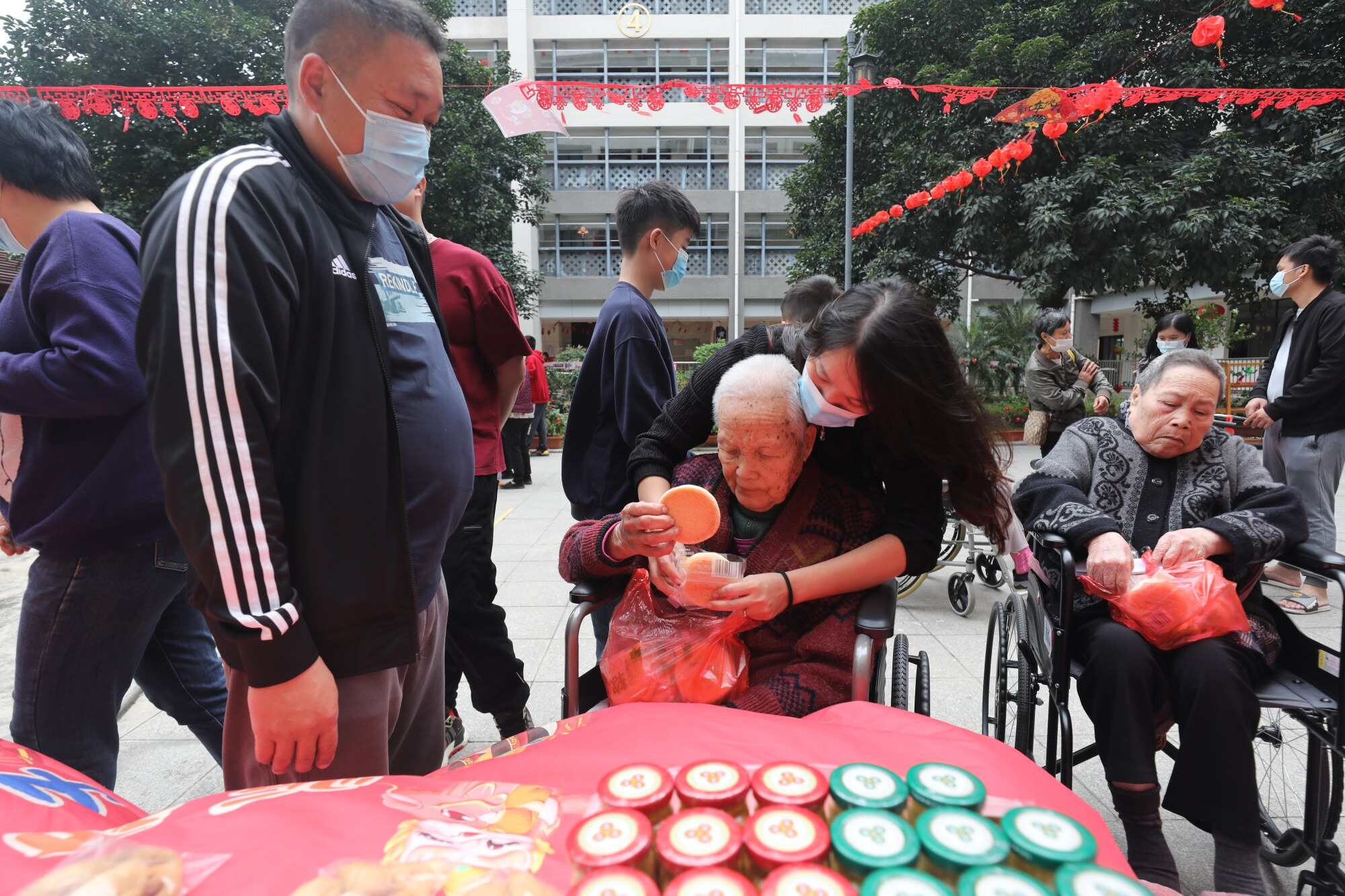 A Chinese New Year fair at the Home for the Aged Nansha, a residential care facility for the elderly in Guangzhou. It is one of 26 care homes under the Residential Care Services Scheme in Guangdong. Photo: Xiaomei Chen