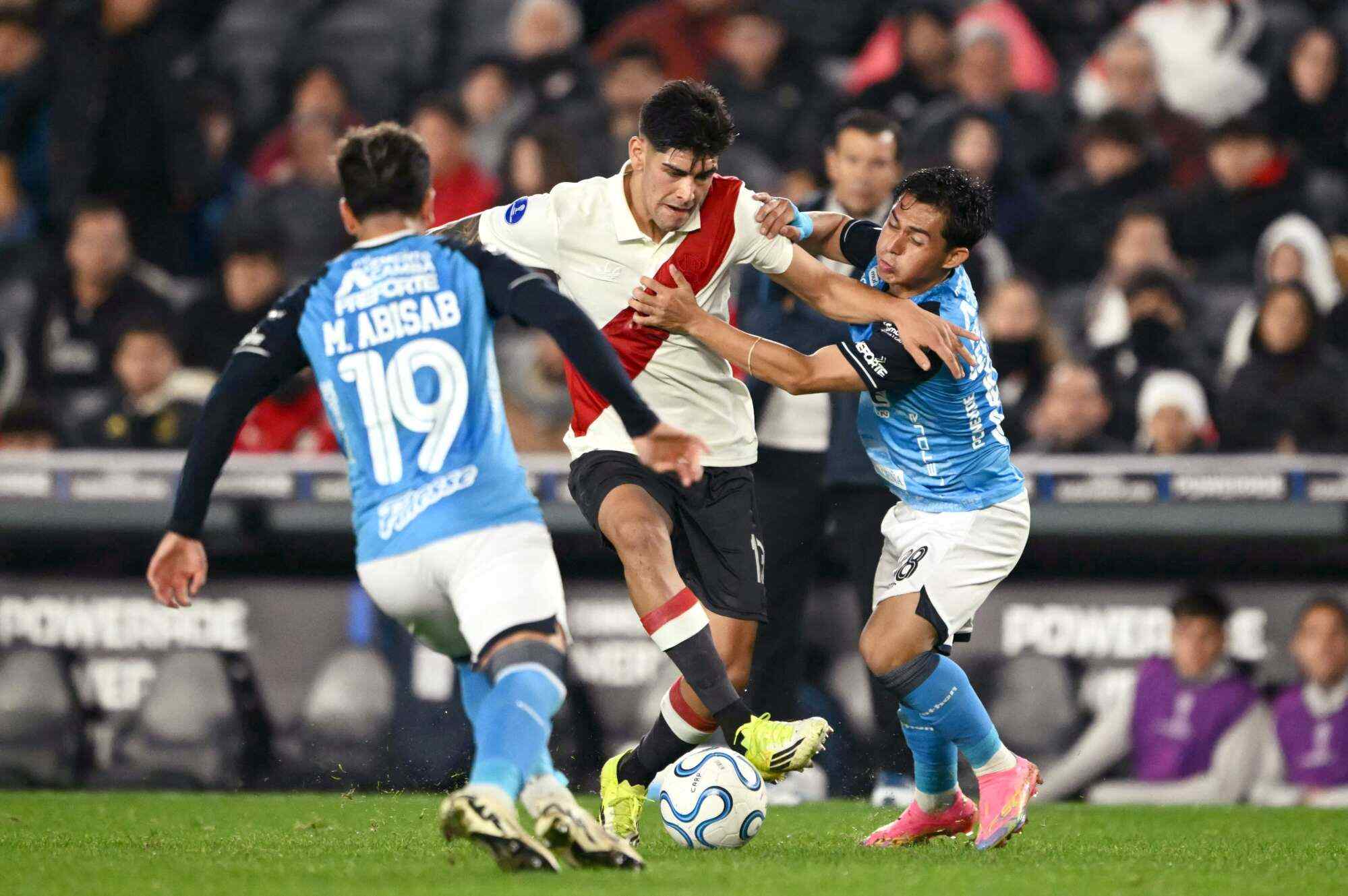 Ecuadorian forward Kendry Paez during the Copa Sudamericana group stage football match between Argentina’s River Plate and Bolivia’s Blooming. Photo: AFP