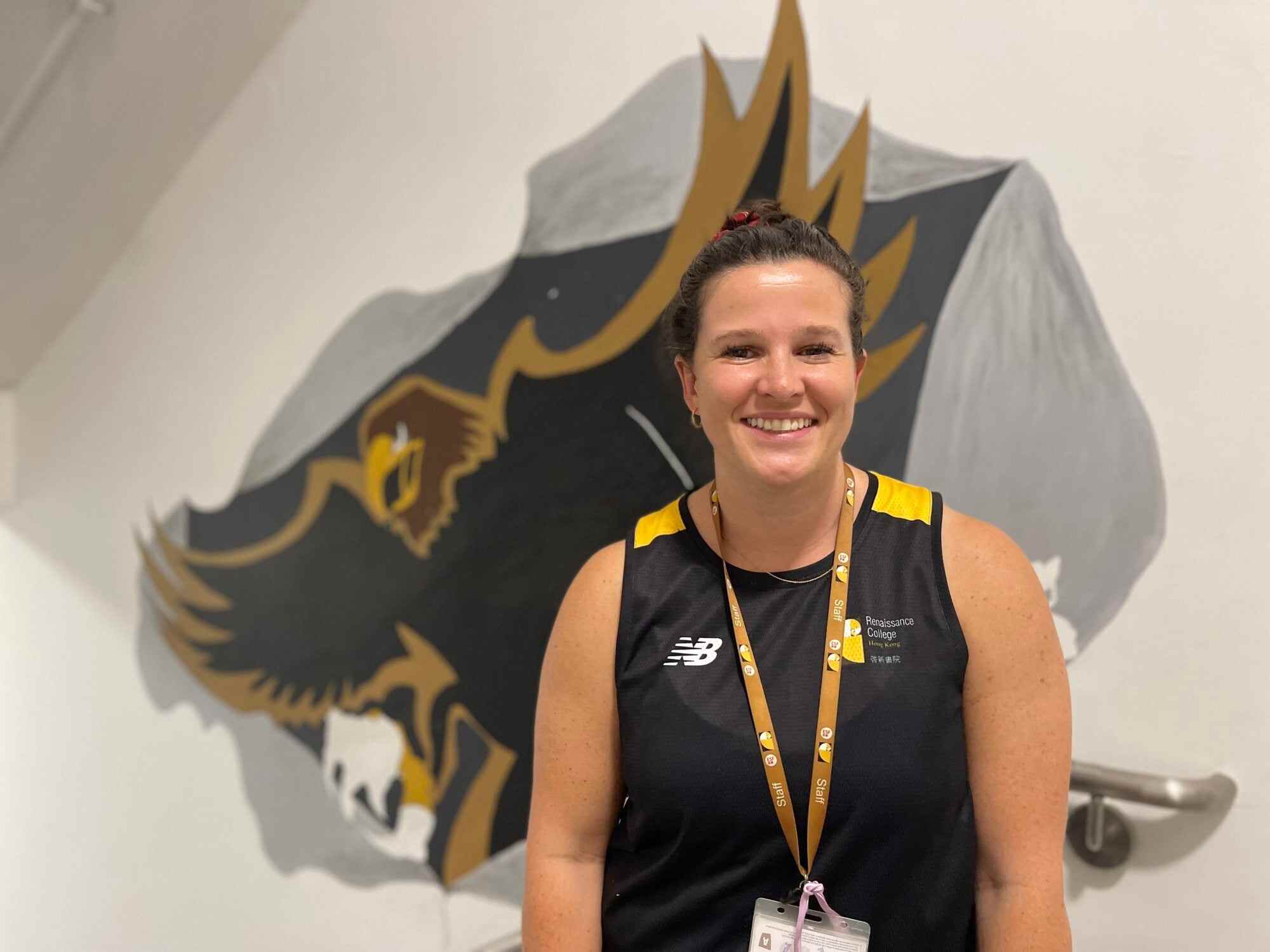Physical health and education teacher Rebecca Thompson was essential in helping the organisers get the Lunchtime Basketball League up and running. Photo: Charlotte Kwan
