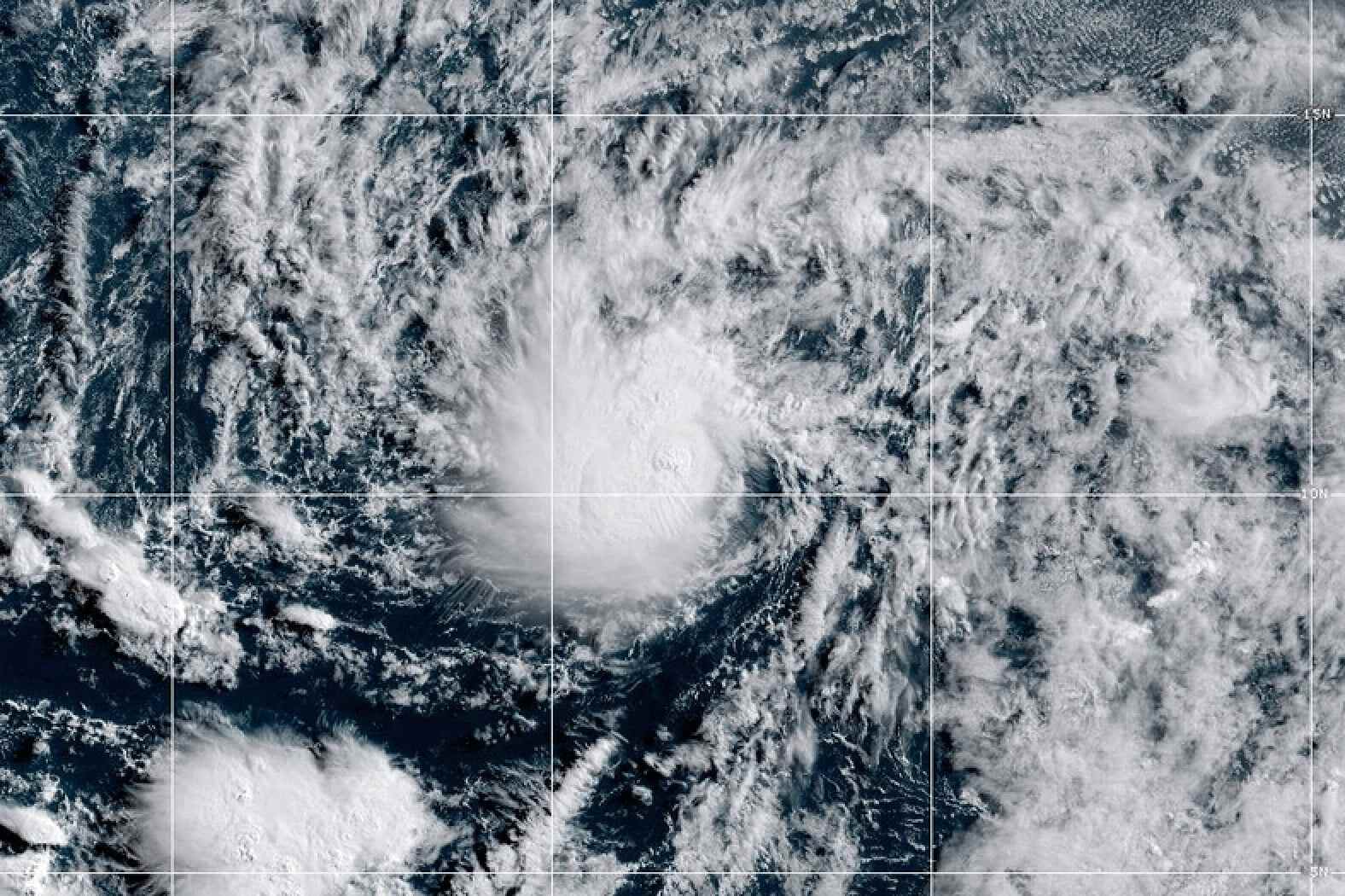 This satellite image shows Tropical Storm Amanda forming in the Pacific Ocean on Wednesday, June 3, 2026. Photo: CIRA/NOAA via AP