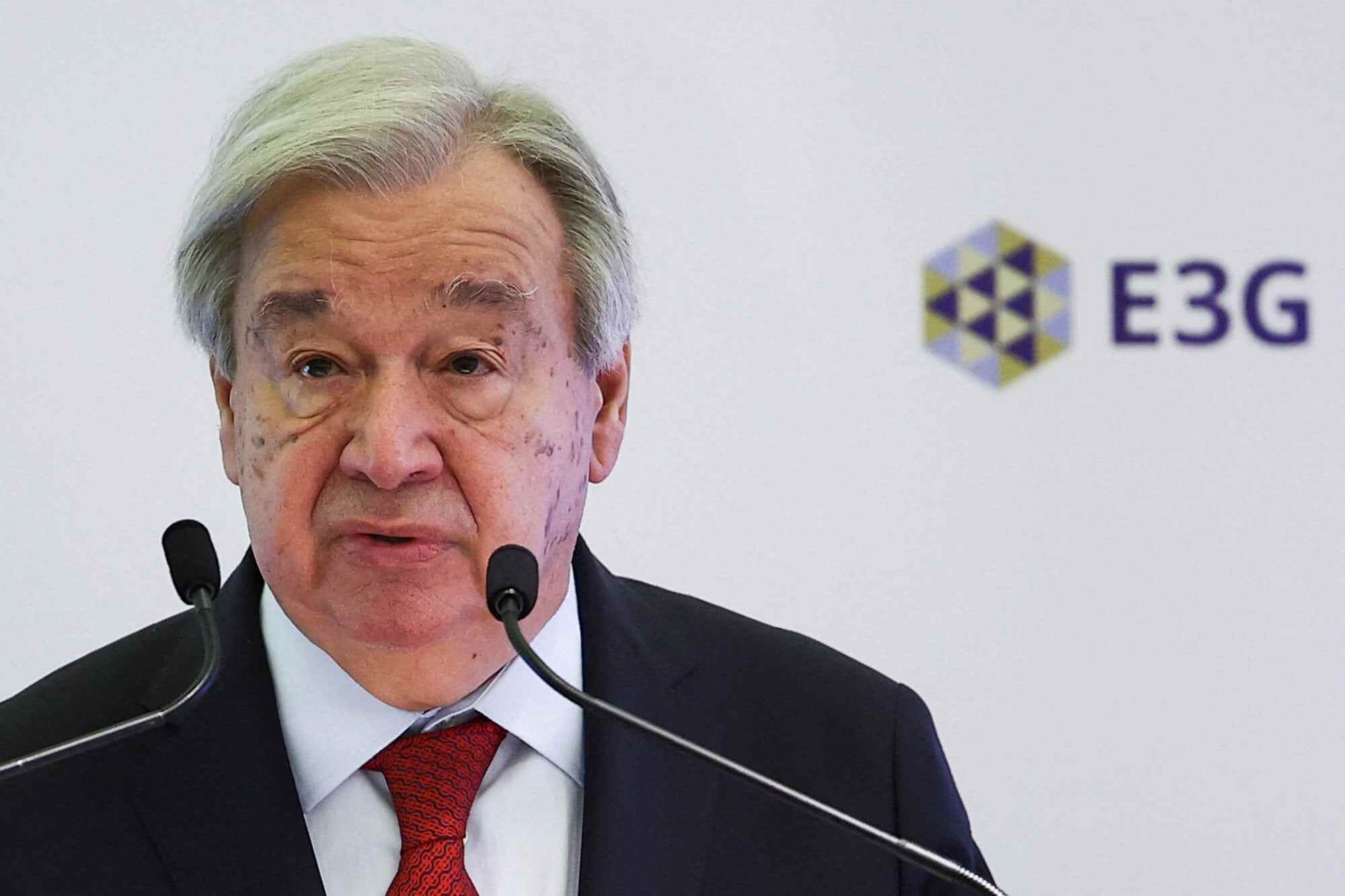 United Nations Secretary General Antonio Guterres spoke about AI as he delivered the keynote speech at London Climate Action Week in June. Photo: Reuters