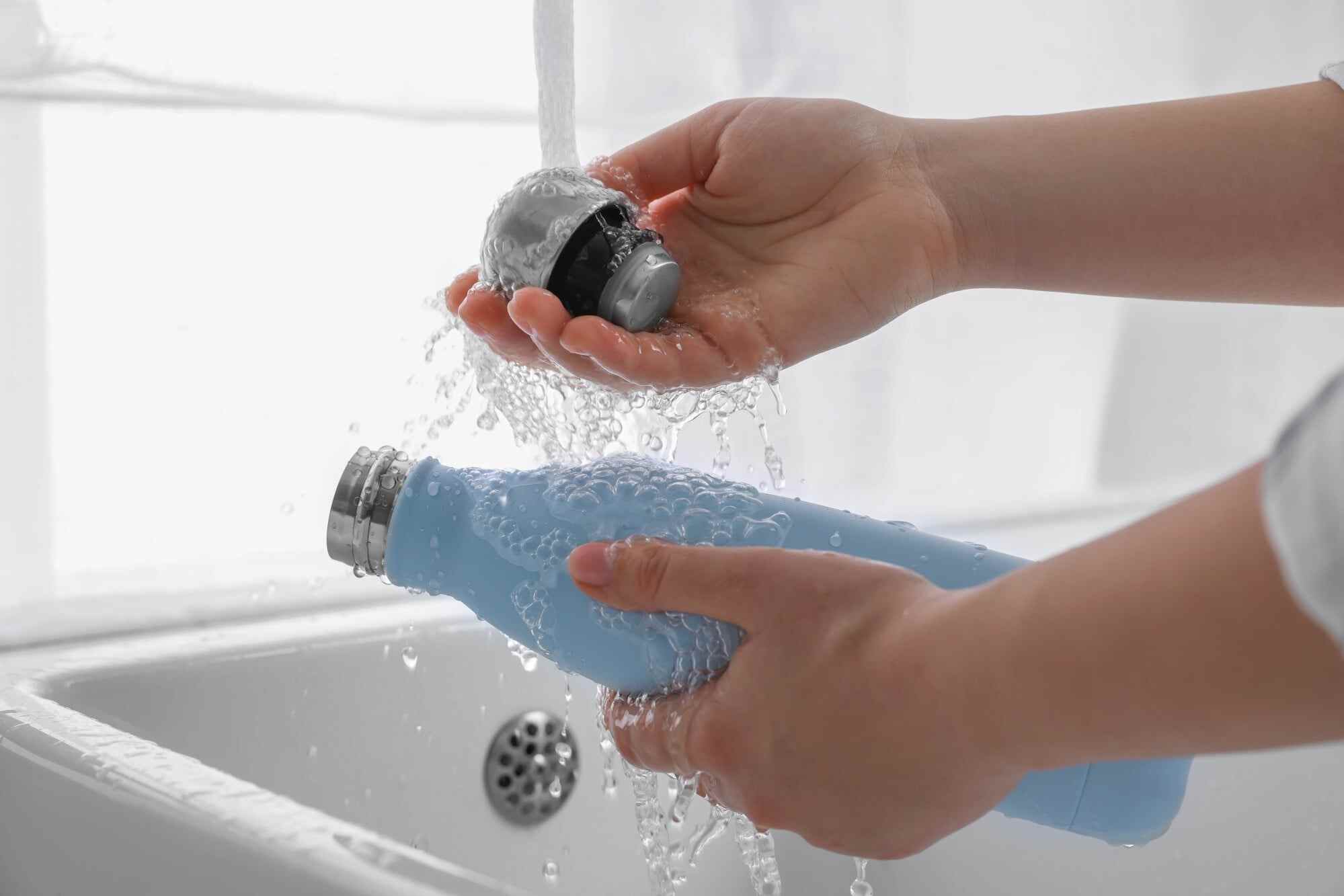 Make sure to scrub your water bottle at least once a week. Photo: Shutterstock