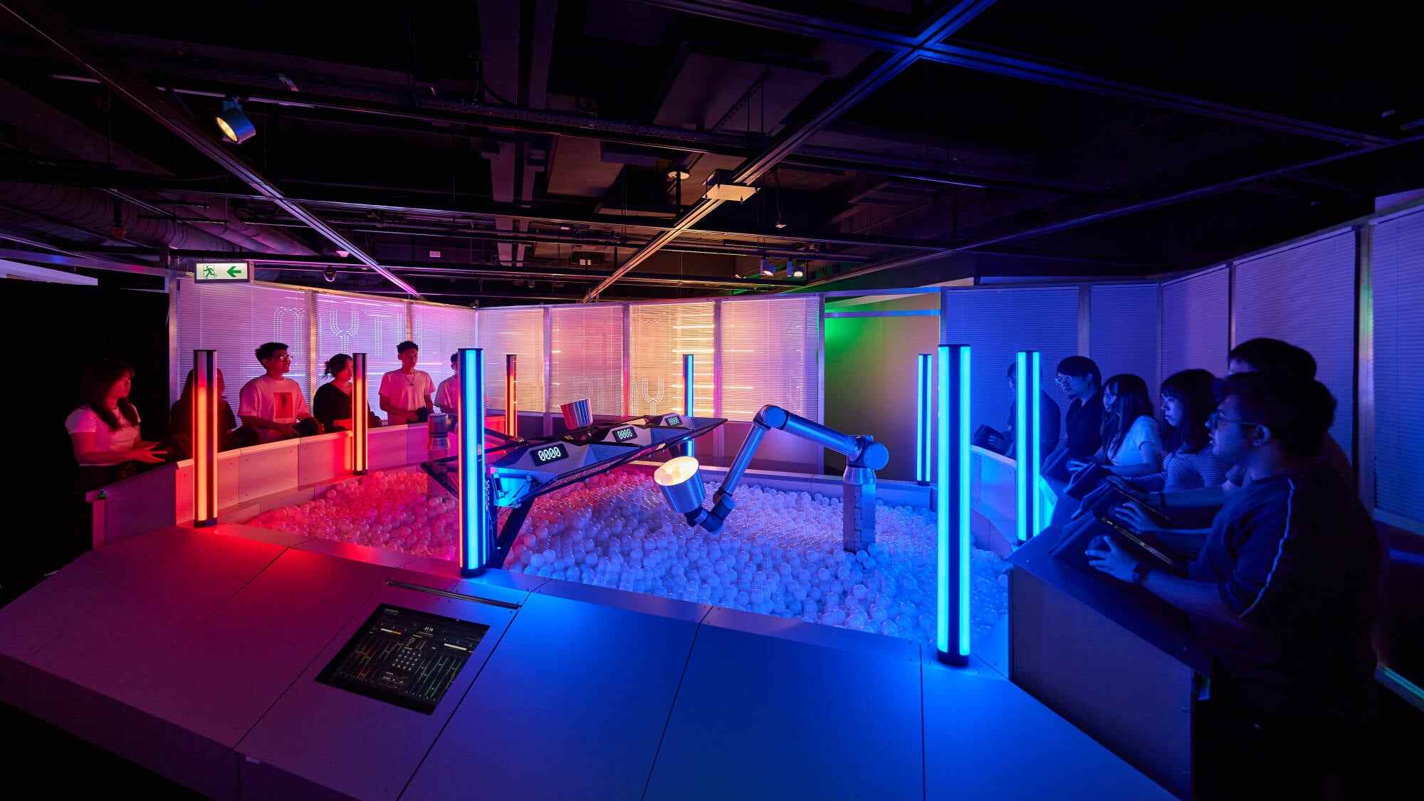 “Buckets of Fun” requires visitors to work together to play. Photo: Handout
