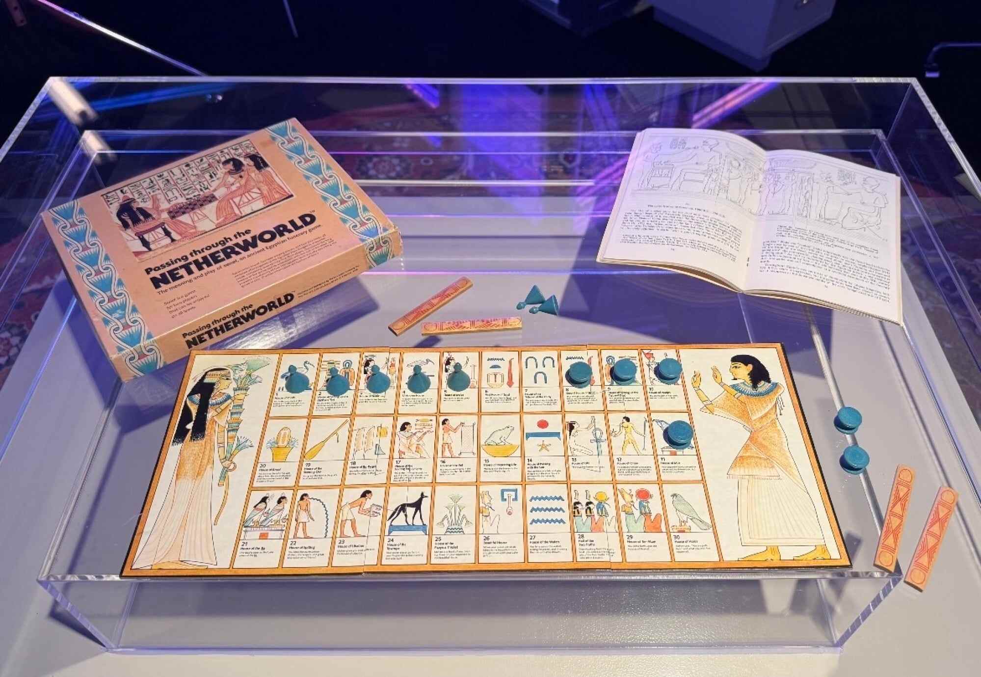 A replica of the ancient Egyptian game, Senet, at an exhibition at the CityU Indra and Harry Banga Gallery. Photo: Connie Liu