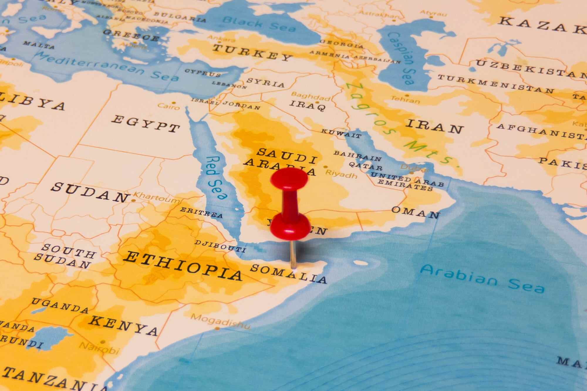 The Gulf of Aden near Somalia is one of the main piracy hotspots today. Photo: Shutterstock