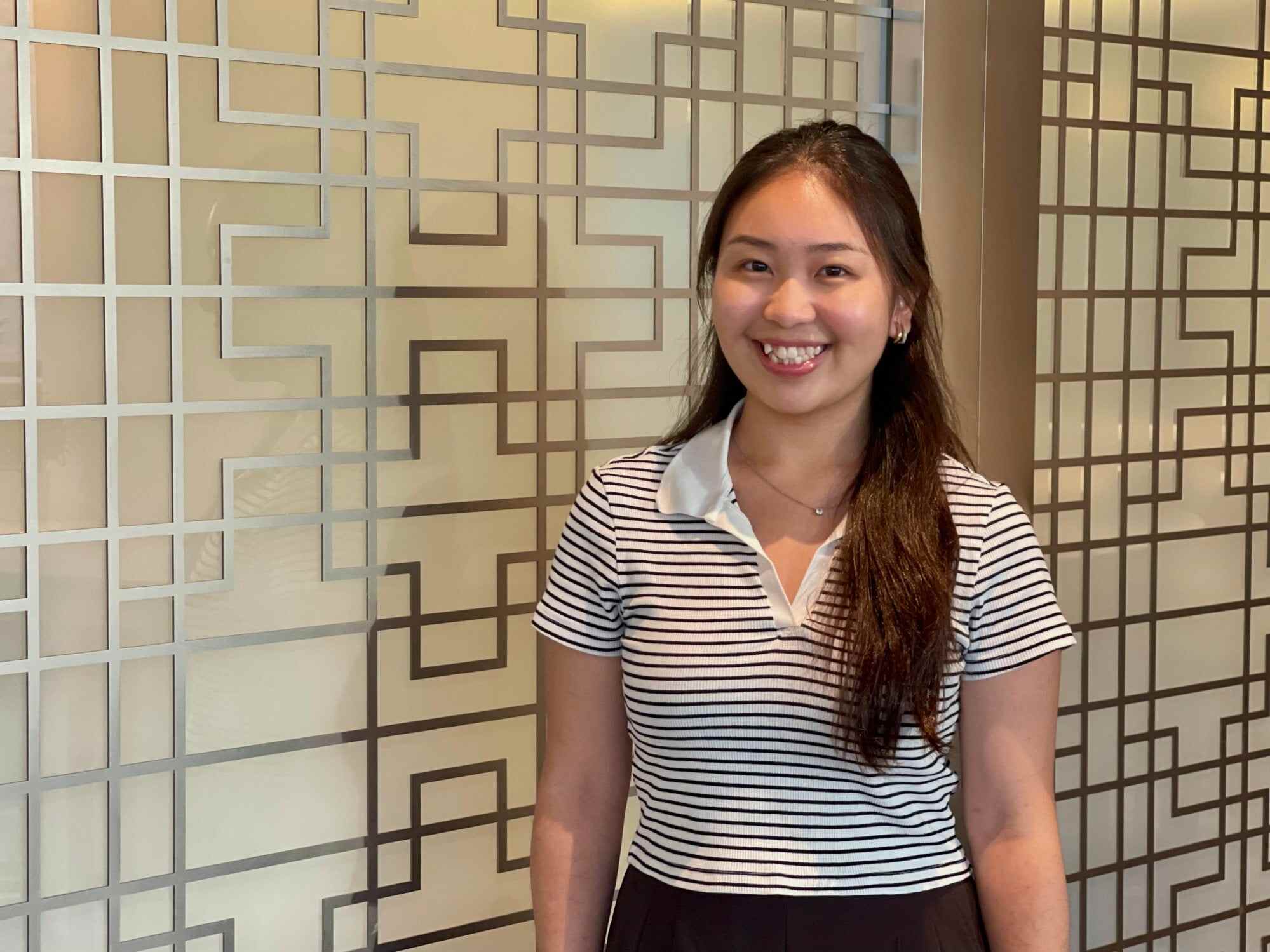Student participant Serene Yu Sum-in, 19, is a first-year student at Hong Kong Shue Yan University studying arts, culture and technology. Photo: Charlotte Kwan