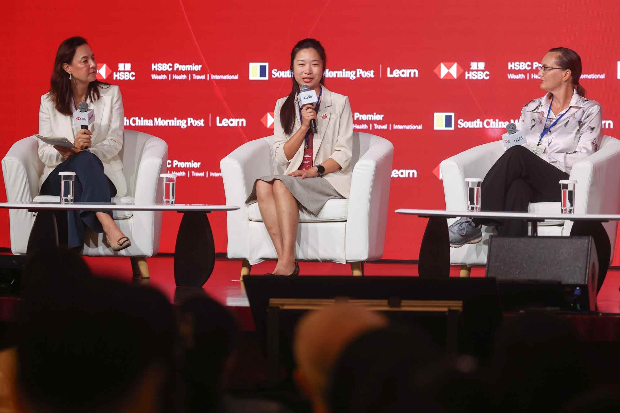 Mandy Zhang (centre) is the head of East Asia for the global student recruitment and admissions directorate at King’s College London. Photo: Edmond So