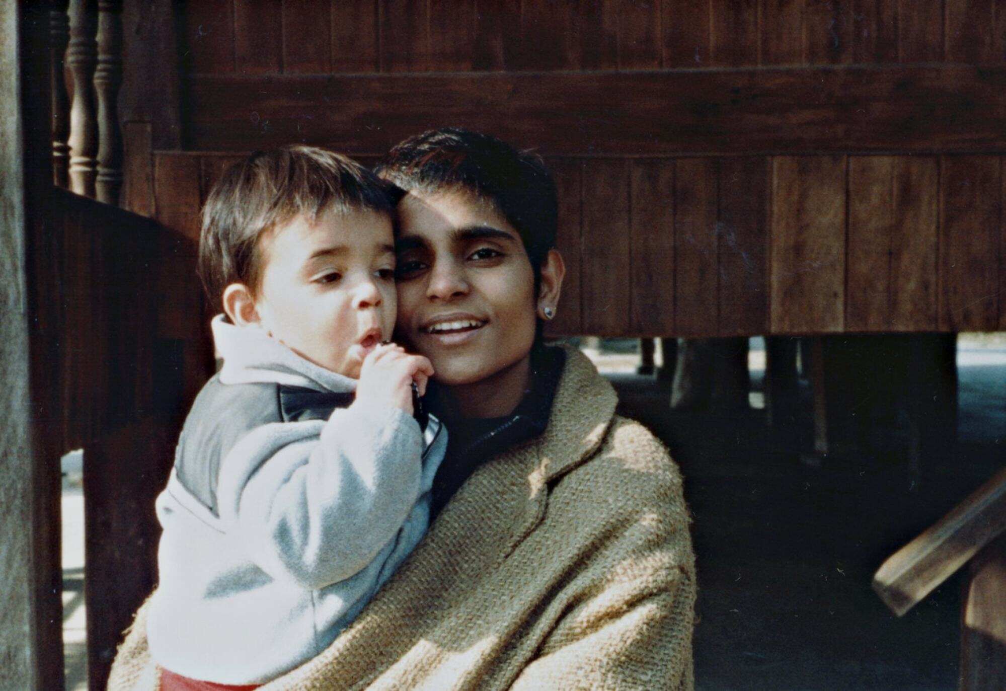 Harinder Veriah, here with her son Ravi, was Malaysian of Indian descent. She had come from England to practise law in Hong Kong. Her husband, Martin Jacques, testified that his wife felt she was being discriminated against in Ruttonjee Hospital on the grounds of her colour. Photo: Martin Jacques