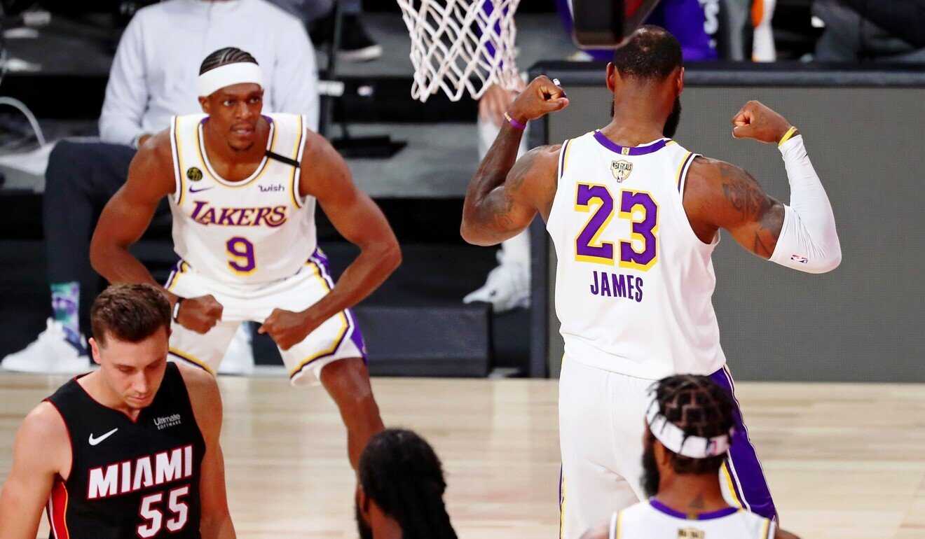 Los Angeles Lakers forward LeBron James (right) and guard Rajon Rondo (left) used to be heated rivals when Rondo was with the Celtics. (Photo: Kim Klement-USA TODAY Sports)