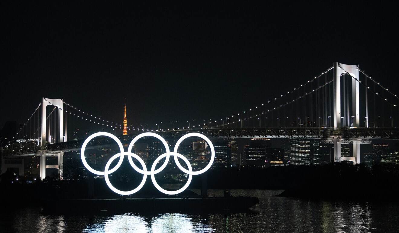 The Olympic Rings pictured in Tokyo in January. Although the Games have already been postponed for a year, some have suggested it should be held off longer. Photo: TNS