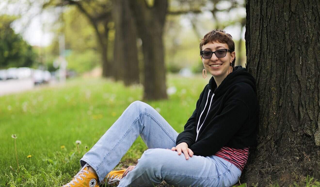 Angeliki Vassilatos is taking a gap year following graduation to work on a farm in Seattle. She is deaf, so having to wear masks is an extreme barrier for communication. Photo: TNS
